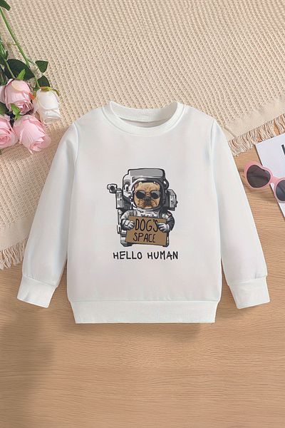 ŞAPKAKİDS Детски суитшърт Premium Dogs Space Oversize 12755