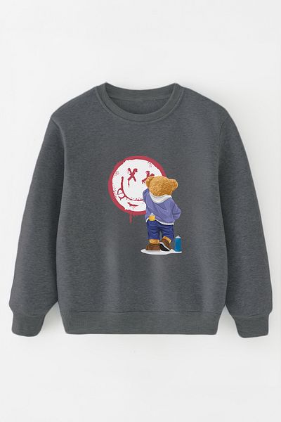 ŞAPKAKİDS Детски суитшърт с бохо щампа Painter Oversize - специален дизайн 11007