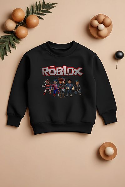 ŞAPKAKİDS Детски суитшърт със специален дизайн Roblox Printed Oversize 11000