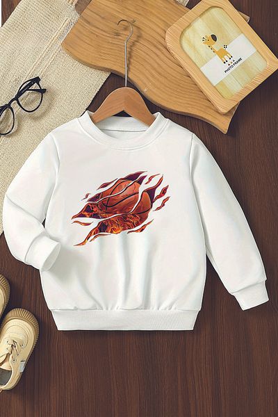 ŞAPKAKİDS Специален дизайн, щампа Burning Ball, 3 нишки, голям размер, за момче, 12311