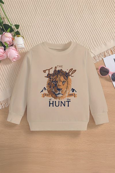 ŞAPKAKİDS Детски суитшърт King Lion Premium Oversize - 12713