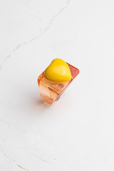 Modex Heart Detailed Acrylic Ring