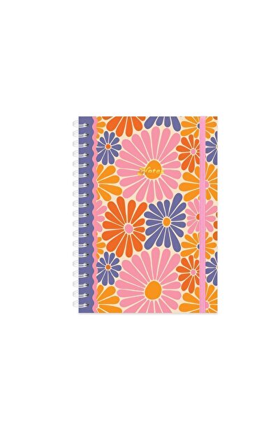 KESKİN COLOR Caiet spiralat ediție limitată cu model floral roz - 19x25