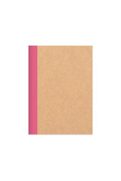 KESKİN COLOR Kraft Cover with Pink Striped Sticker - 18.5*26 50 Yp Notebook
