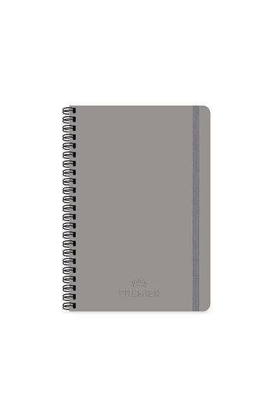 KESKİN COLOR دفتر ملاحظات بريميير حلزوني مقاس 17x24 - رمادي