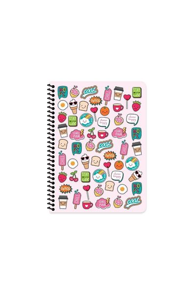 KESKİN COLOR Caiet în carouri 16,5x22,5 Sweet Fun - Roz