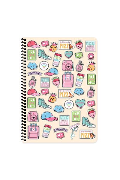 KESKİN COLOR A4 Checkered Notebook Sweet Fun - Orange