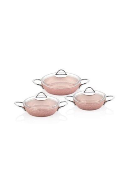 Özkent J245 Granite Pan Set Steel Handle K-528
