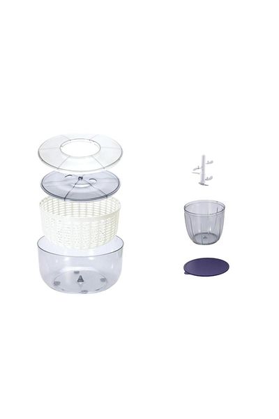 VİP AHMET Chef Rondo 900 ml White and 6 Litre Salad Dryer Set - Vp-907