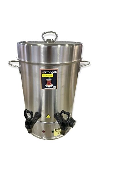 Armağan 120 Bardak 2000w Çelik Çaycı Termostatlı Semaver Siyah Plastik