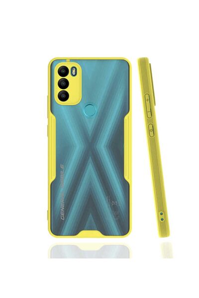 Hatreds General Mobile 21 Plus Compatible Bumper Case with Colorful Edges and Frosted Back