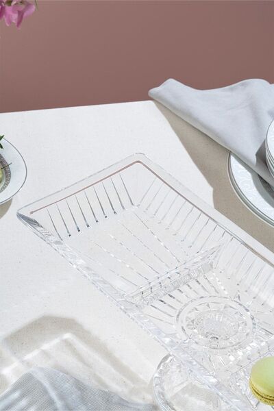 Glamis Selen Concept Linea Model 3 Bölme Ayaklı El Yapımı Cam Sunumluk