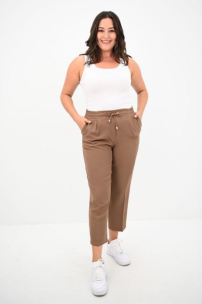 Koza Butik High Waist Draped Women's Plus Size Trousers - 6201-25