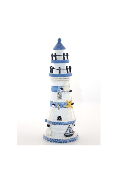 HEPBİMODA Ahşap Marin Deniz Feneri Hediyelik Dekoratif Biblo