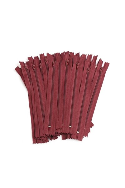 Simline Fermoar simplu Burgundy (20CM) 5 bucăți