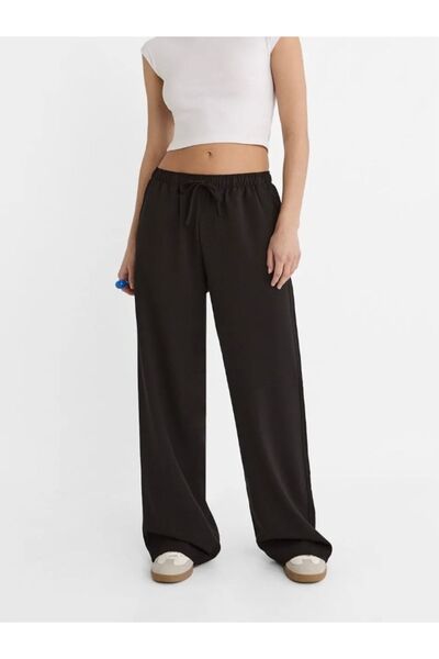 Ece Çalış Atelier Uzun Dökümlü Siyah Pantolon