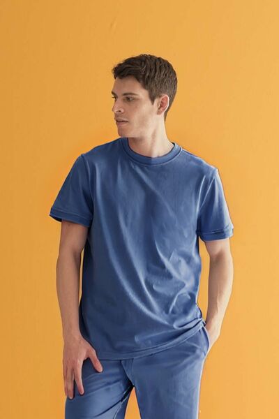 Tarzsokak Muška ležerna košulja kratkih rukava sa okruglim izrezom