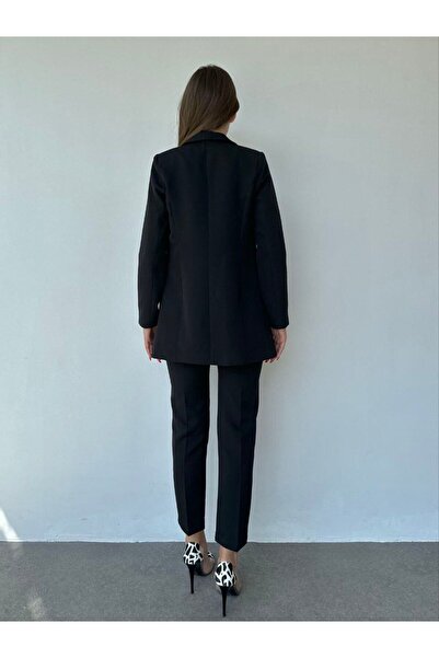 MYGİYİMİSTANBUL Blazer Jacket and Trousers Set - Button Detailed