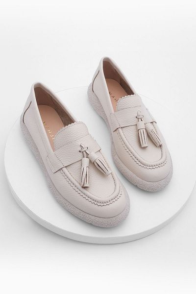 Marjin Damen Loafer Freizeitschuhe Zerba Beige
