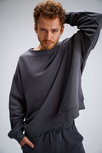 gothamvibes Ανδρικό φούτερ Timeless Oversize Anthracite