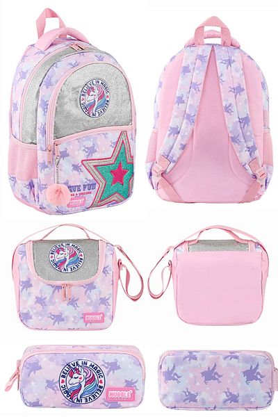 MUGGLE Geantă pentru școală primară Stars Collection - Geantă pentru nutriție și creion 9029SET