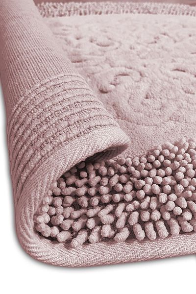 Chilai Home Piante Oval Cotton Pink Set de 2 Covorașe de baie din bumbac Tpmk