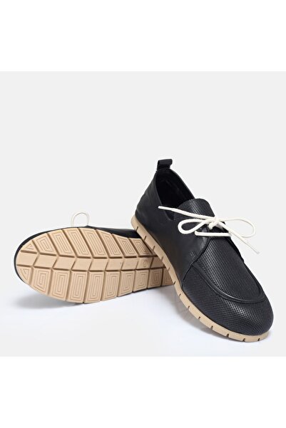 37Numara BÜYÜK NUMARA KADIN HAKİKİ DERİ DÜZ AYAKKABI 41-42-43-44-SİYAH DERİ