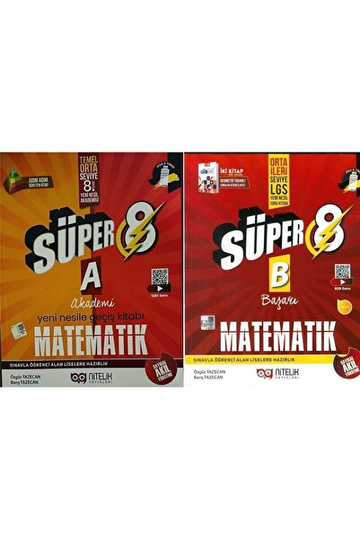 Nitelik Yayınları NİTELİK YAYINLARI 8.SINIF YENİ NESİL SÜPER MATEMATİK (A) VE...