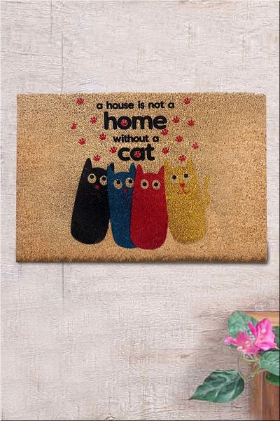 Chilai Home Coco Without A Cat 40x60 Cm Natural Koko Bristle Mat, India Natural Door Mat