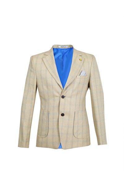 ACTUAL Beige Slim Fit Single Jacket - 7127-4