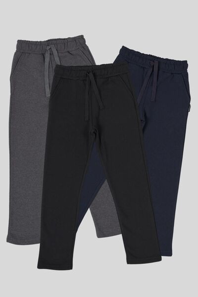 COMEOR Μαύρο-σκούρο μπλε ανθρακί χοντρό βαμβακερό ελαστικό στη μέση και πλαϊν...