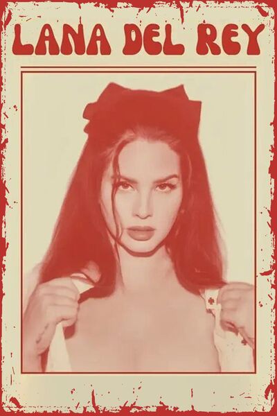 Hayal Poster Lana Del Rey Retro Ahşap Poster (20x30)