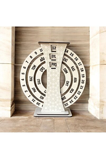 Vera Atolye Masaüstü Ahşap Hareketli Sonsuz Takvim