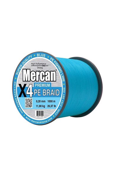 Mercan Premium X4 Pe Blue Mesh 1000m Coil - Fish Tape
