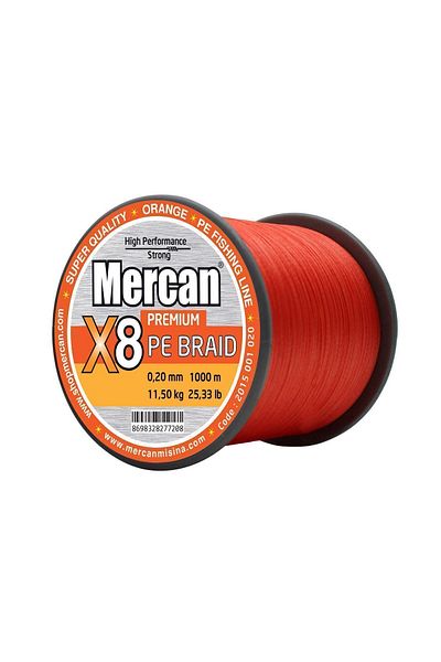 Mercan Platinum X8 Orange Pe Knit - 1000m Line