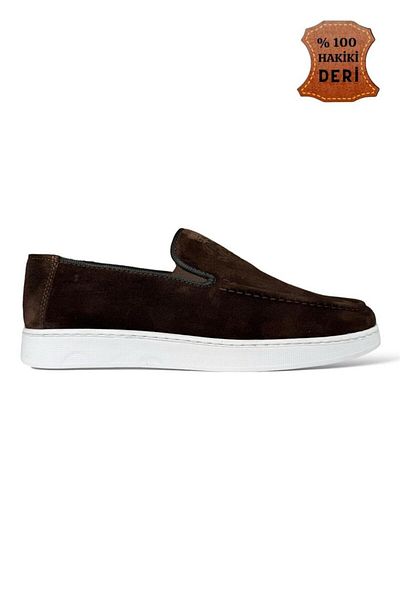 Liger Ανδρικά παπούτσια Leofar από γνήσιο δέρμα Nubuck ΚΑΦΕ