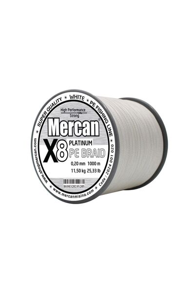 Mercan Pe Braid Platinum X8 Rope 1000m Line