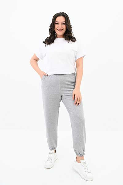 Koza Butik Γυναικείο Σετ Φούτερ Ψηλόμεσο Plus Size 8095-24