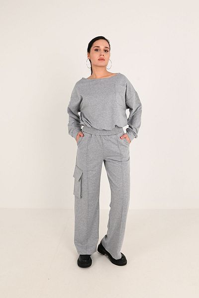 Koza Butik Γυναικείο σετ αθλητικής φόρμας με ραβδώσεις με λεπτομέρειες Cargo 3984-24