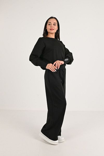 Koza Butik Γυναικεία αθλητική φόρμα με φαρδιά πόδια 3936-24