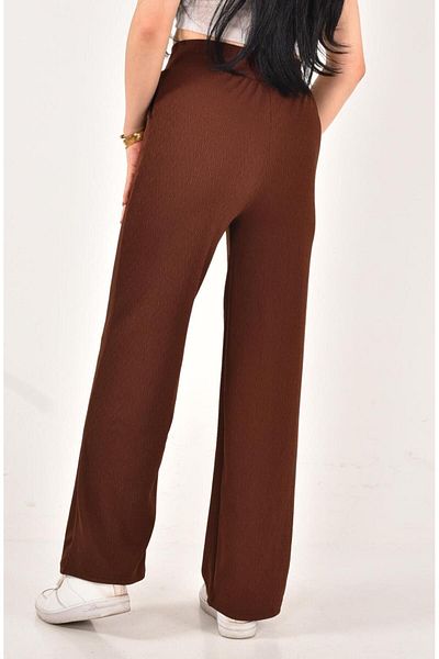 Ressome High Waist and Pocket Seersucker Palazzo Trousers - Hira Mix.cabinet
