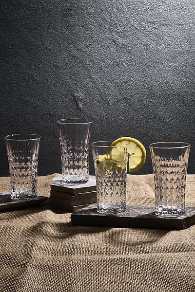 Perotti Arturo Tall Set of 4 230ml Crystal Glass Cups