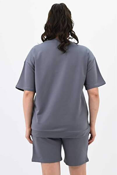 Koza Butik Plus Size Women's Shorts Set - Printed, 8087-24