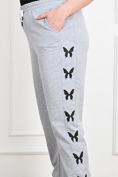 Koza Butik Large Size Digital Printed Women's Jogger Pants - 6060-22