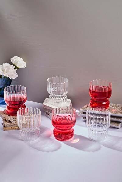 Perotti Stripe 6'lı 280ml Brosilikat Bardak