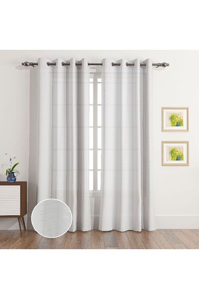 Home Box Linear Sheer Curtain Pair - 140x300 cm