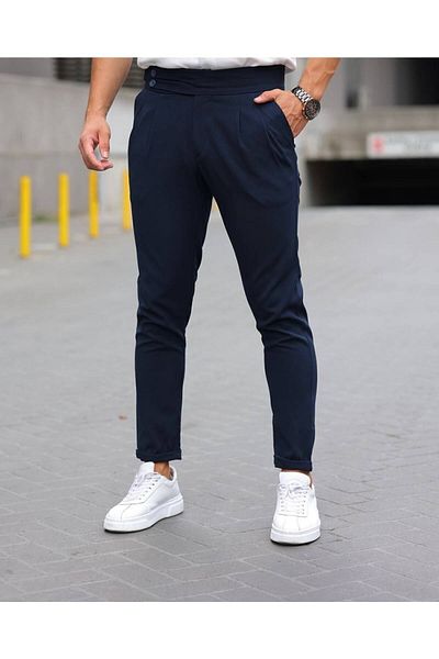 BYATA MENS STYLE Men's Italian Cut Fabric Trousers