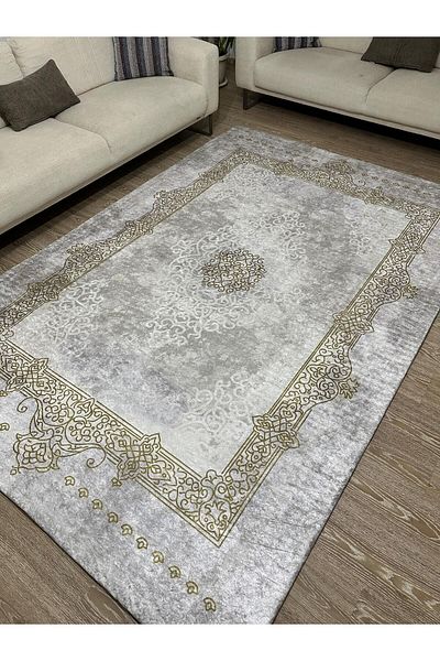 MODKLAS PADŞAH Model Spongeless Carpet Cover - Elastic and Washable Digital Printed - 6m2 200x300 cm