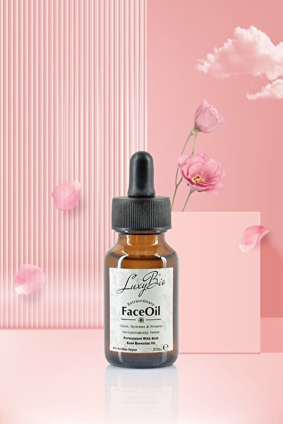 Luxy Bio Doğal Gül Yüz Yağı 30 ml - %100 Saf Gül Yağı Içerir.