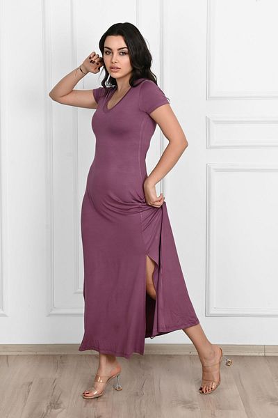 Koza Butik Rochie de damă cu detaliu cu fante 5174-23